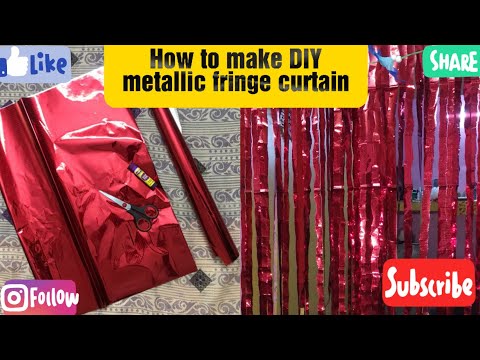 How To Make DIY Metallic Fringe Curtain How To Make DIY Metallic Fringe Curtain
