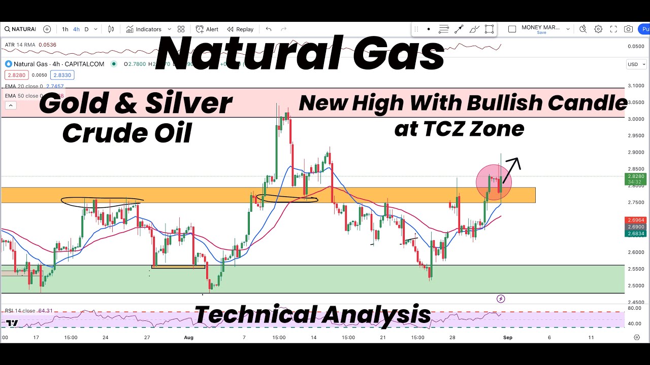 NATURAL GAS New high with BULLISH CANDLE at TCZ area | Gold | Silver ...