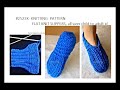 #2522k  45 MINUTE FLAT KNIT SLIPPERS, quick and easy knitted slippers, worked on 2 needles