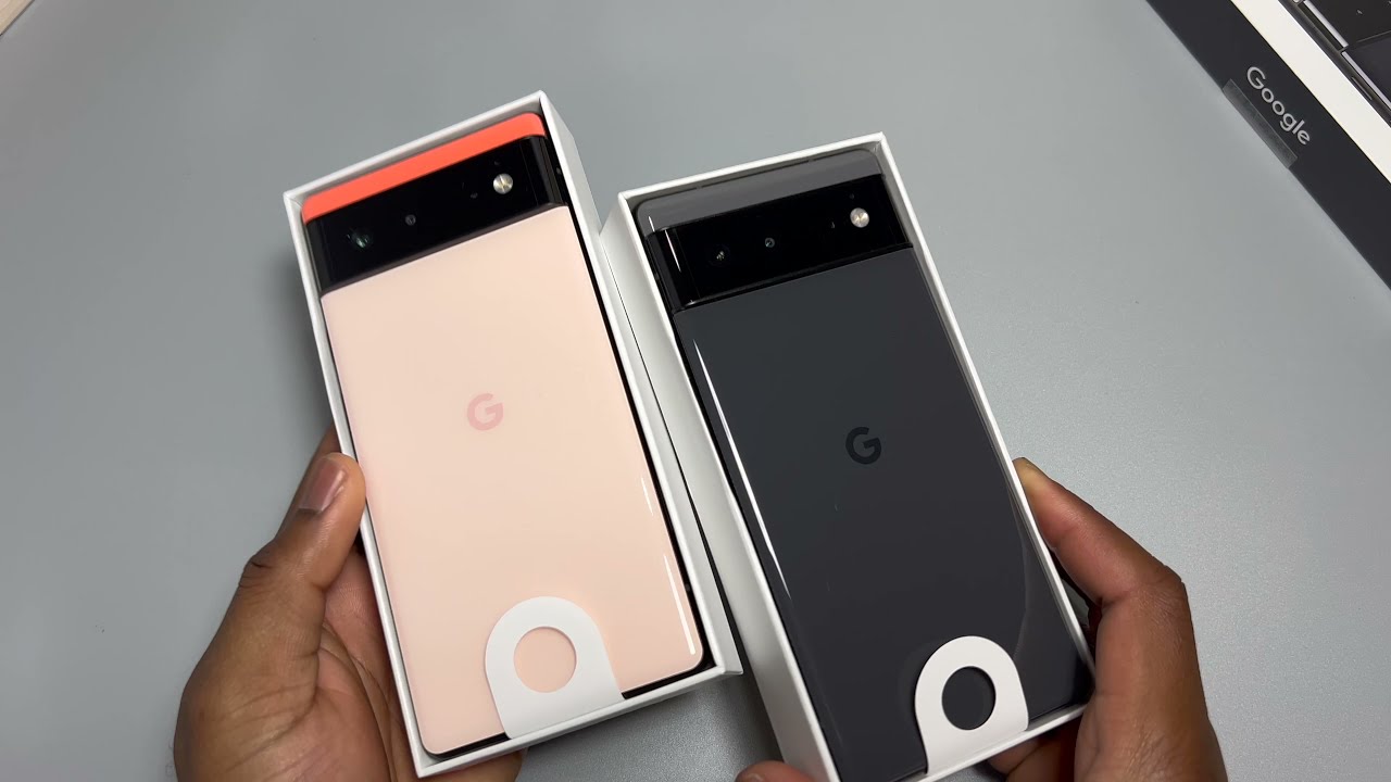 Pixel 6 Stormy Black and Pixel 6 Kinda Coral Unboxing, Set up and Specs