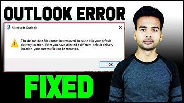 Unable to delete outlook data file & getting error The default data file cannot be removed | FIXED