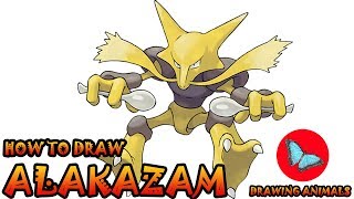 How To Draw Alakazam Pokemon | Drawing Animals