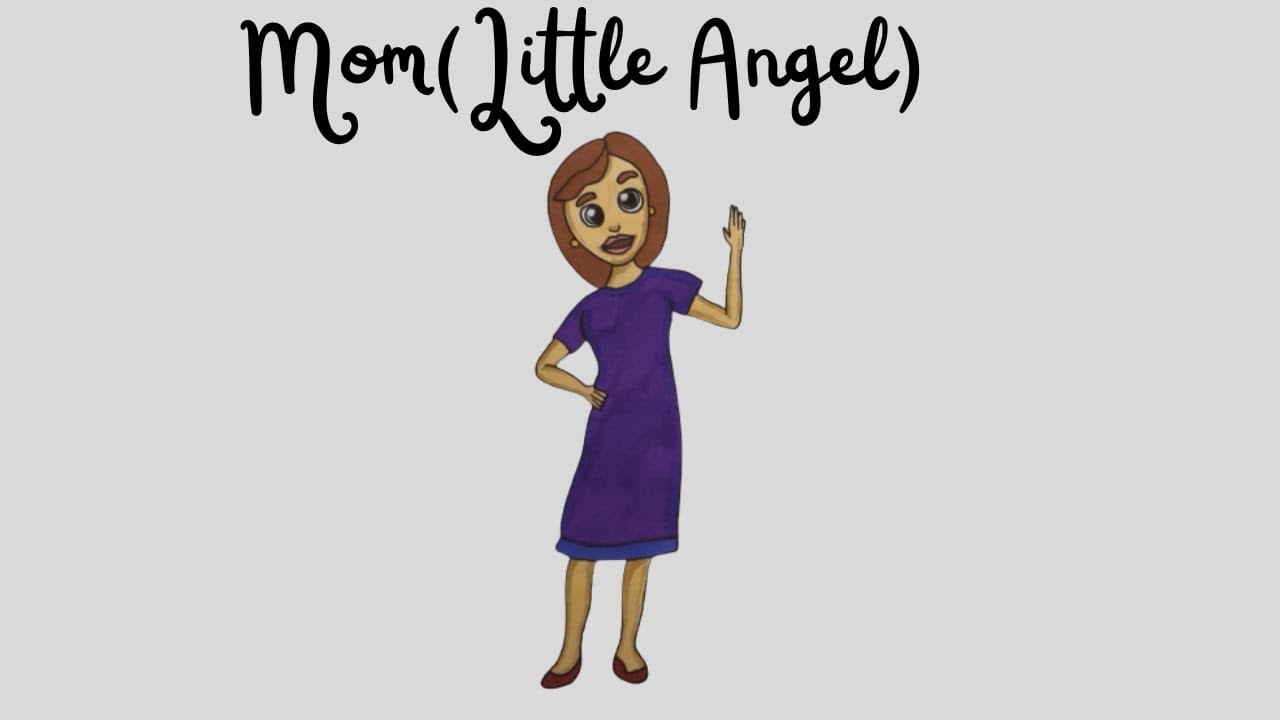 Learn to draw Mom Little angel Easy Drawing videos for kids YouTube