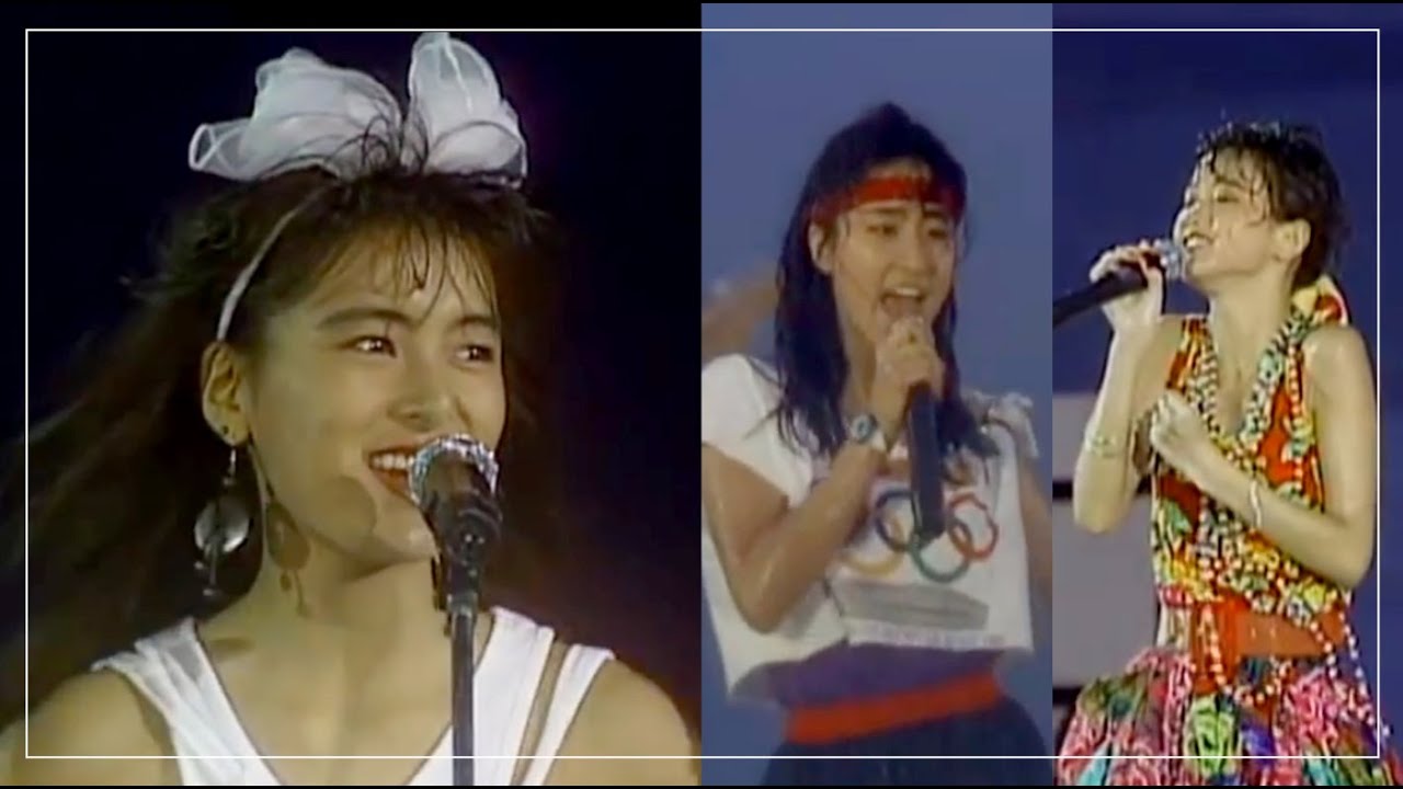 태풍속에서도 이지연, 소녀대 등이 함께한 한일무대~ 1988 - YouTube