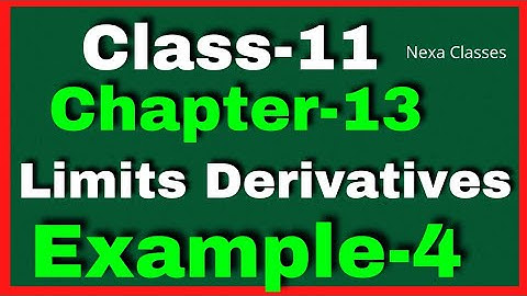 Example 4 Chapter13 Class 11 Math || Example4 Class11 Ch 13 NCERT Math || Chapter13 Example4 Class11