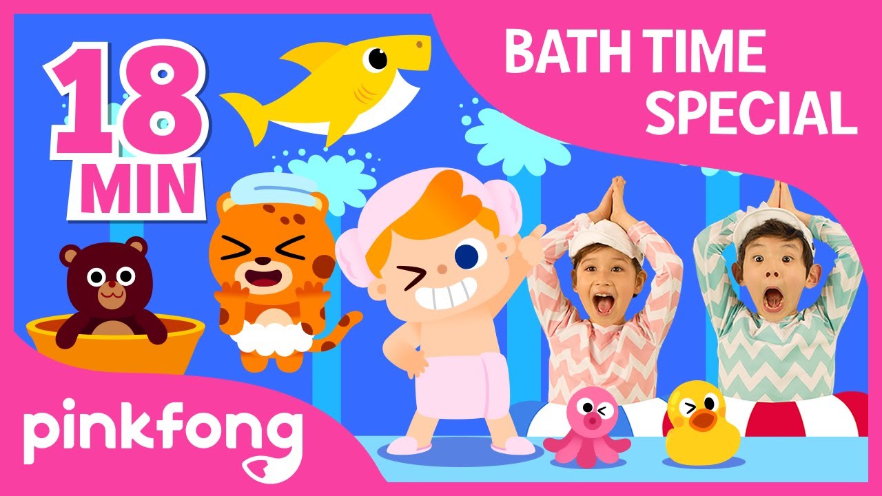 Bath Time Songs | +Compilation | Wash Your Hair | Wash Your Face | Pinkfong Songs for Children