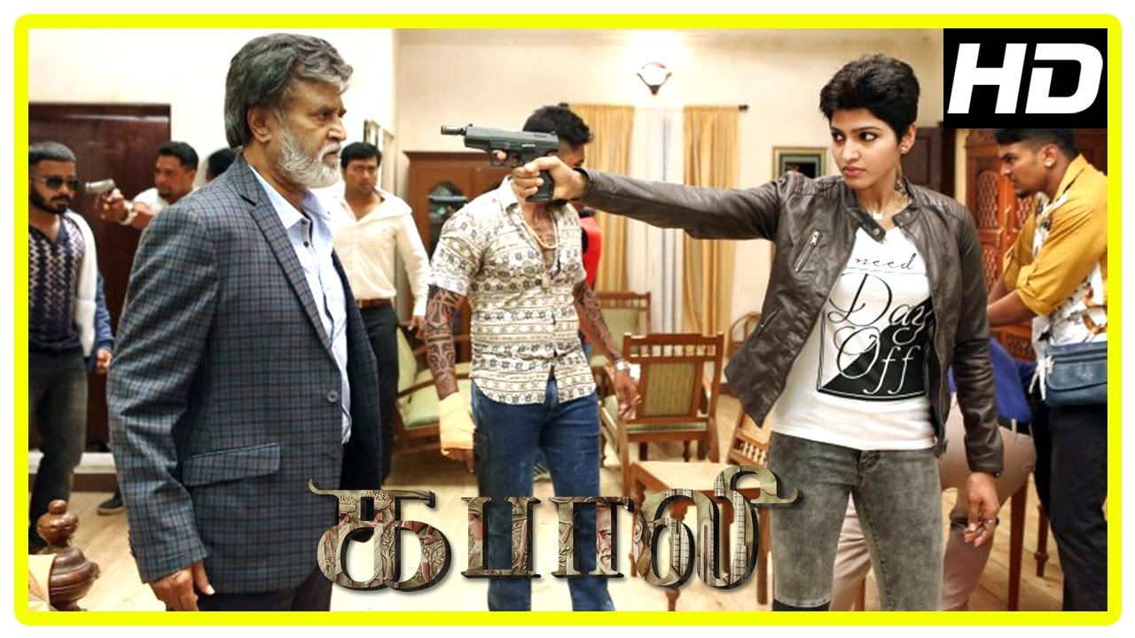 Kabali Movie Scenes | Dhansika is Rajini's daughter | Dhansika assassination attackers |