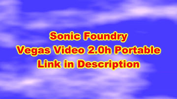 Sonic Foundry Vegas Video 2.0 Portable (RUN AS DEMO)