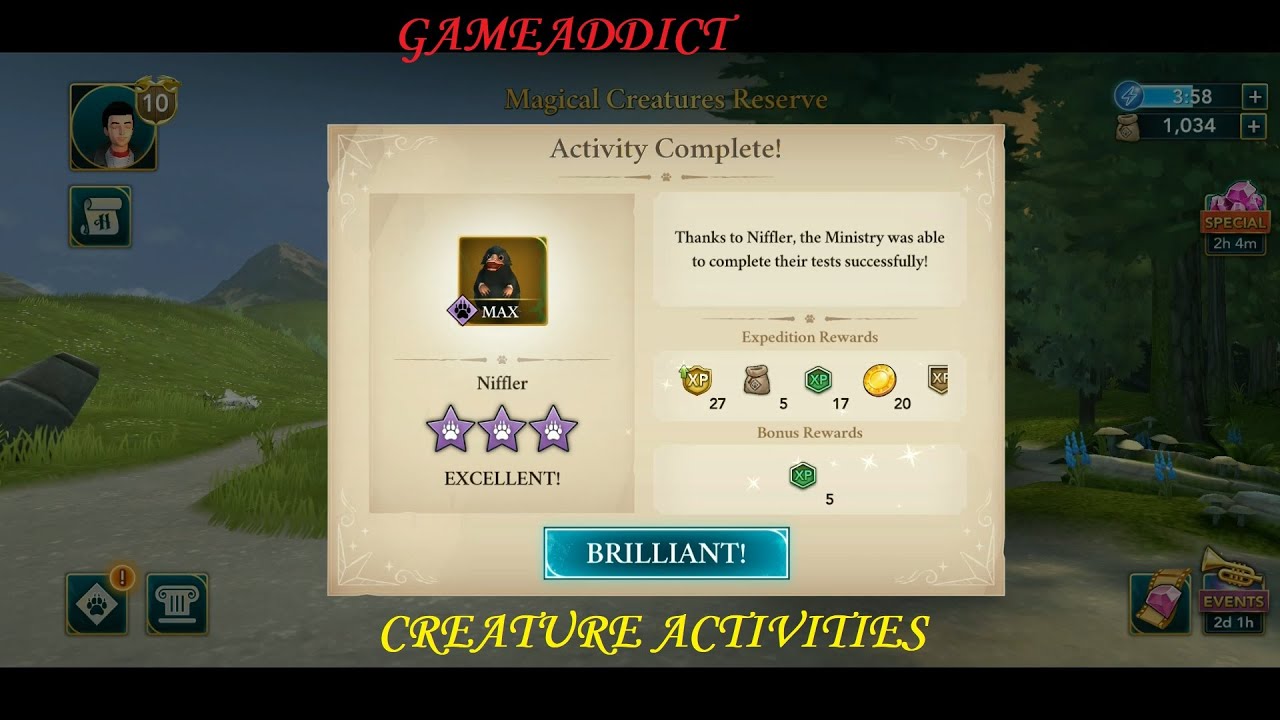HARRY POTTER HOGWARTS MYSTERY– Creature Activities, New Feature
