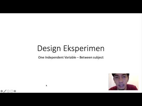 Video: Variabel independen dalam desain eksperimen semu?