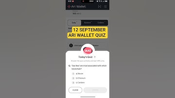 12 & 13 September Ari Wallet Quiz Answer | Ari Wallet Quiz Today | Ari Wallet Today Quiz Answer |