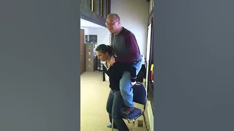 Wulf and Theresa piggyback ride