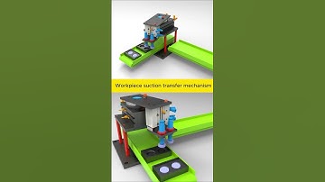 Workpiece suction transfer mechanism #cad #mechanical #machine