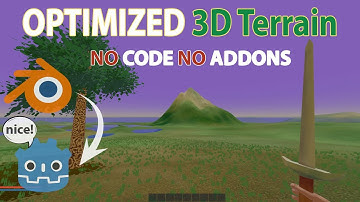 Godot : Create OPTIMIZED 3D Terrain in Blender (No Code, No Addons!)