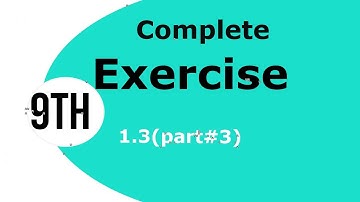 9Th Class Math Science Group Chapter 1 [ Exercise 1.3, Matrices And Determinants ] By Sania Saleem