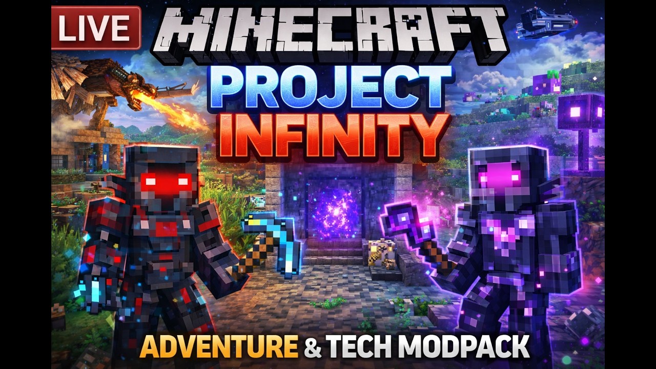 Live Minecraft Modpack #6.5: Project Infinity - YouTube