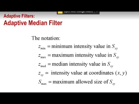 Image restoration Filters in detail with examples. Adaptive Median ...