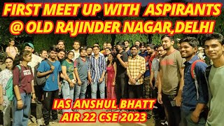 Anshul Bhatt AIR 22 UPSC Topper Talk with Aspirants @Old Rajinder Nagar, Delhi #upsc #upscprelims