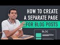 How to Create a Separate Page for Blog Posts