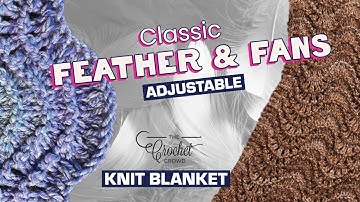 Classic Knit Feathers and Fans Blanket - Adjustable