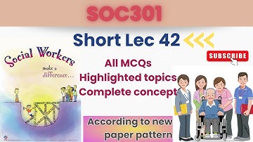 SOC301 Short Lecture 42_Highlighted Questions_short Lectures_Final Term_Full Detail In Short Time