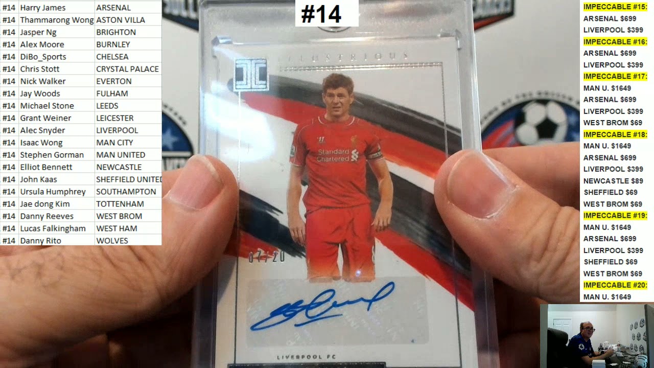 2020-21 PANINI IMPECCABLE PREMIER LEAGUE SOCCER 3 BOX HOBBY PYT CASE BREAK #14 (SOCCER BREAKERS FC)