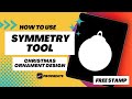 How to use procreate symmetry tool  christmas ornament design free ornament procreate stamp