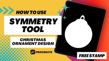How to use Procreate Symmetry Tool – Christmas Ornament Design (FREE) Ornament Procreate Stamp