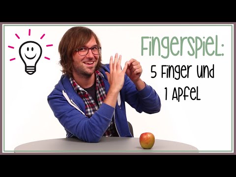 Fünf Finger und ein Apfel (Kinderreim) | Fingerspiele mit herrh