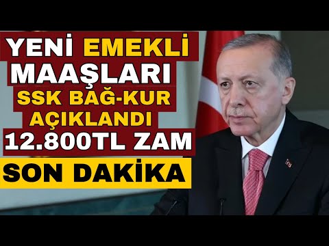 YENİ EMEKLİ MAAŞLARI AÇIKLANDI SSK BAĞ-KUR EMEKLİ DUL YETİM YENİ EMEKLİ MAAŞLARI NE KADAR OLDU SON