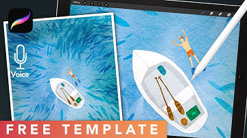 Tutorial: 5"x7" Folding Greeting card in Procreate // Watercolor painting in procreate