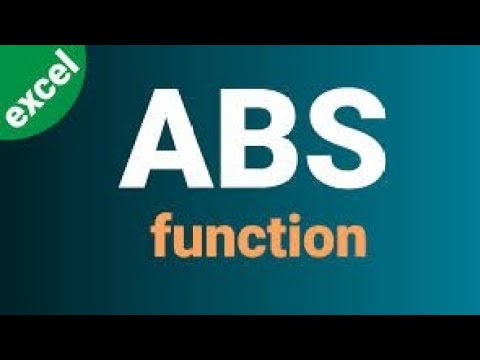 Abs Function In Excel (In Detail) - YouTube