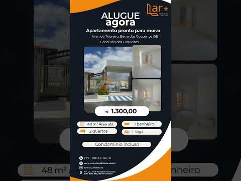 Vídeo do imóvel — APARTAMENTO PARA LOCAÇÃO – VILA DOS COQUEIROS | BARRA DOS COQUEIROS/SE