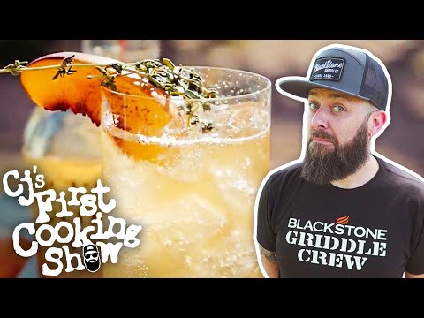 caramelized-peach-bourbon-cocktail-|-blackstone-griddle