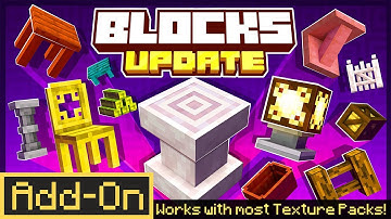 BLOCKS UPDATE ADDON Brings 5000+ BLOCKS to Minecraft Bedrock Edition
