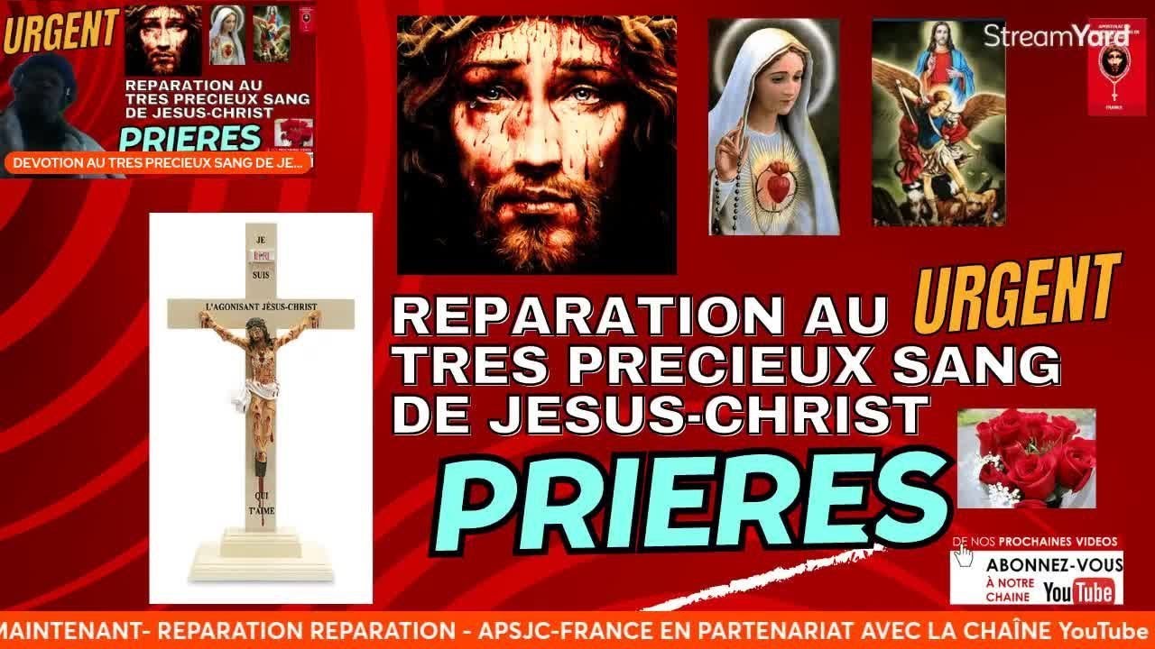 PRIERES DE CONSOLATION A JESUS AGONISANT-DIMANCHE 18 JANVIER 2026