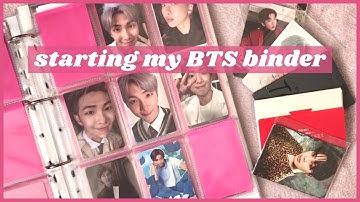 🌙 starting my bts photocard collection binder ✨ binder setup & organisation