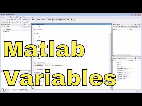 Matlab Online Tutorial - 11 - Clearing Variables
