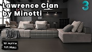 3ds max modeling tutorial | Sofa Lawrence "Clan" | corona renderer | 3ds max modeling
