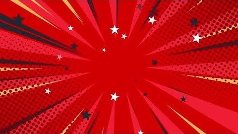 4K Animated Motion Graphic Video Stock | Red Popart Cartoon Comic Background By Under21 Studio