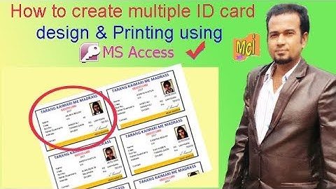 How to create Multiple ID Card Design & Printing Using Ms Access | Part-3