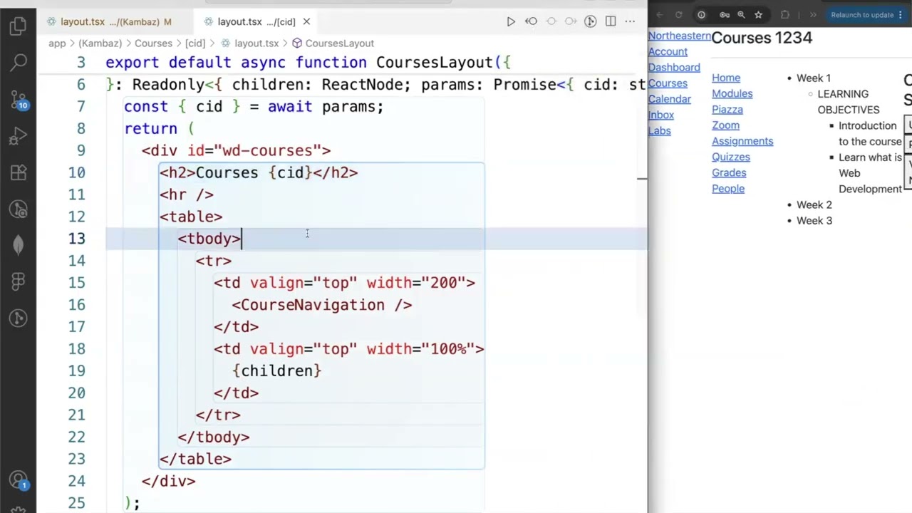 Styling Kambaz with CSS and Bootstrap