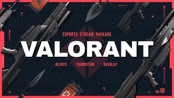 Valorant Esports Twitch Overlay and Alerts Stream Package for OBS