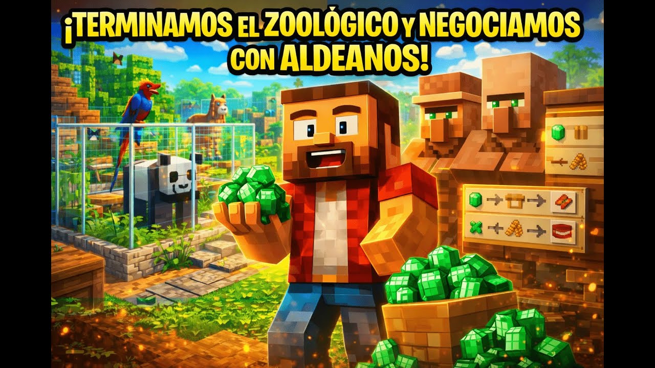 ¡HACEMOS MILLONES! 💰 Comercio con Aldeanos y Mejoras ÉPICAS del Zoo