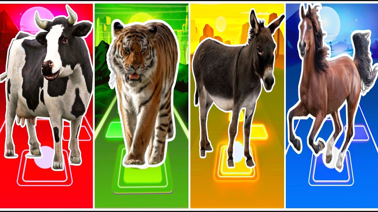 Cow 🐄🆚 Tiger 🐅🆚 Donkey 🦙🆚 Horse 🐎🆚 Who Will Win?