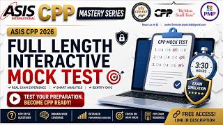 ASIS CPP 2026 FULL LENGTH MOCK TEST  Interactive Exam Simulation  Free Access