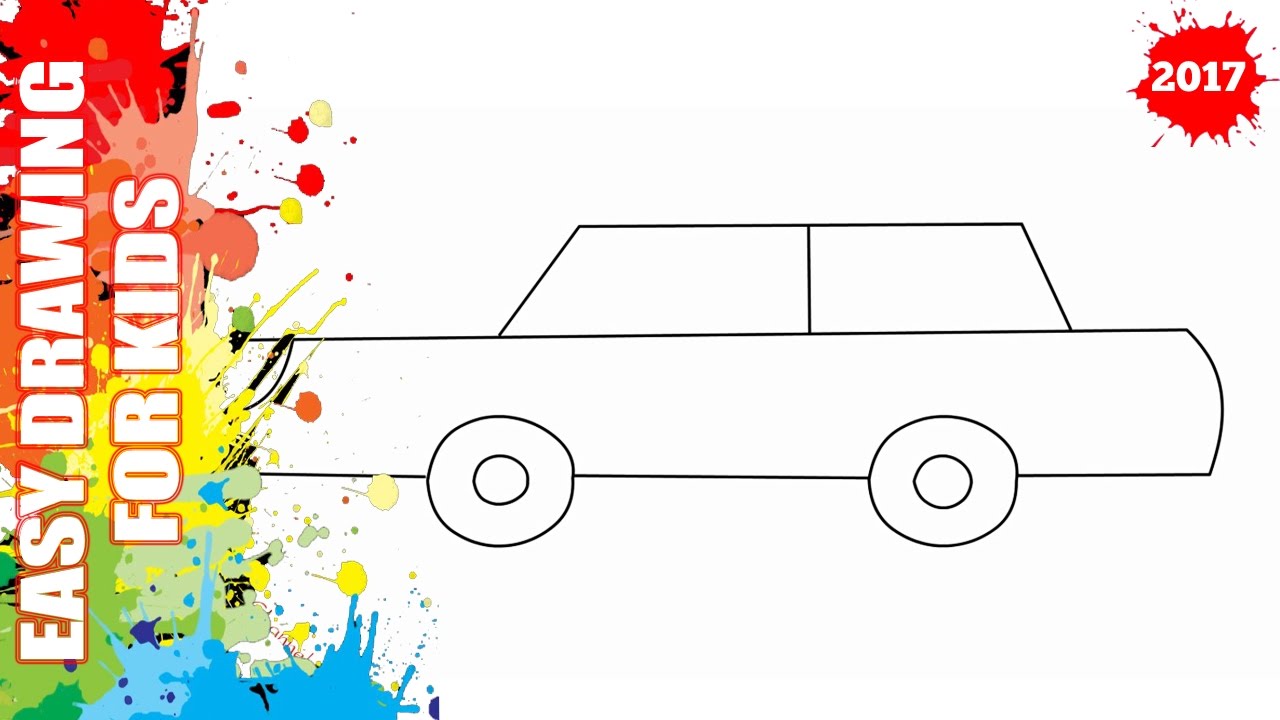 How To Draw A Car Easy And Simple For Kids Easy Step By Step Drawing