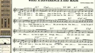 Video thumbnail of "What A Difference A Day Made playalong for Cornet Trumpet Vocal or any Bb instrument with lyrics"