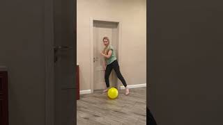 Tanya brings her funny doggies a yellow balloon