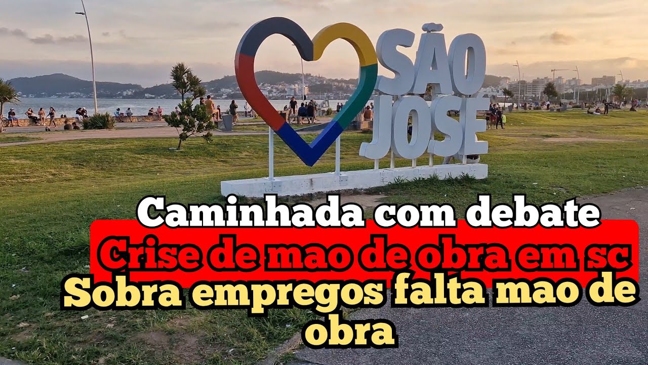 Debatendo crise falta de mao de obra em sc. na Av.Beira-mar de São José sc